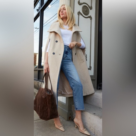 Winter Casual Poncho Double Breasted Stand Collar Wool Blend Cape Cloak Coat M - Picture 3 of 13